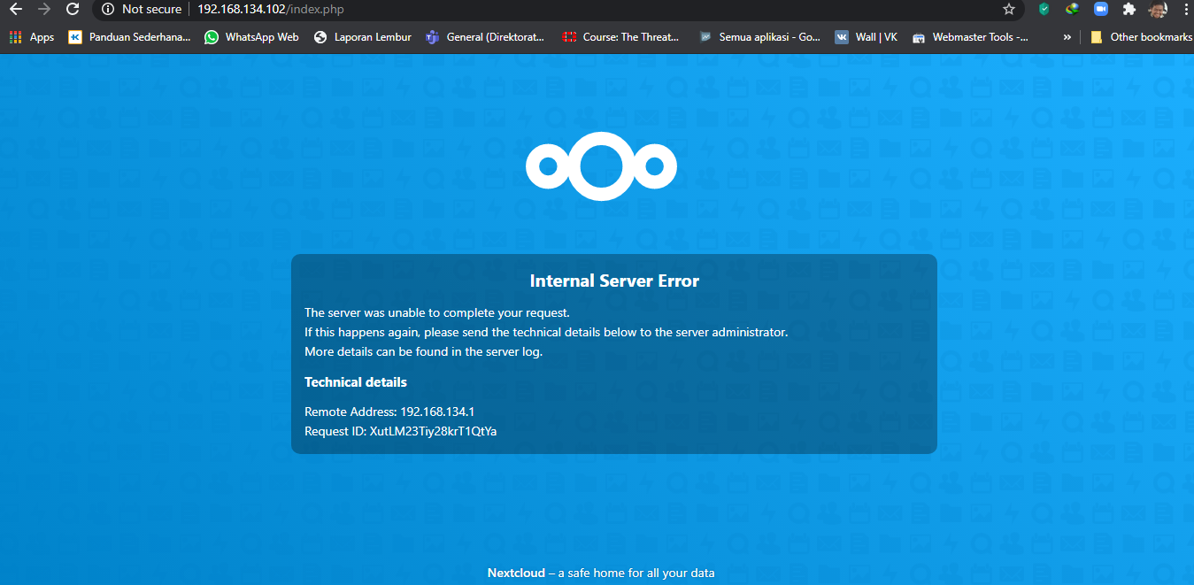 error nextcloud di stb b860h